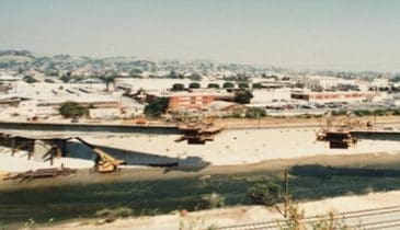 Metro Light Rail Los Angeles River Bridge
